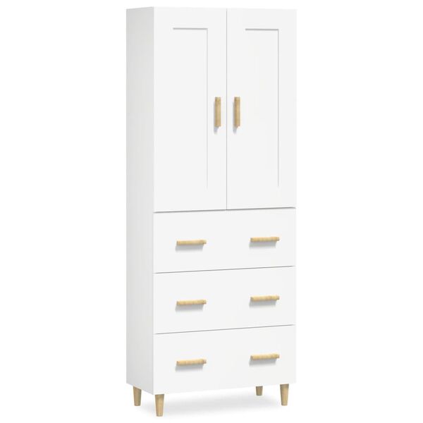 vidaXL Komoda, baltos spalvos, apdirbta mediena