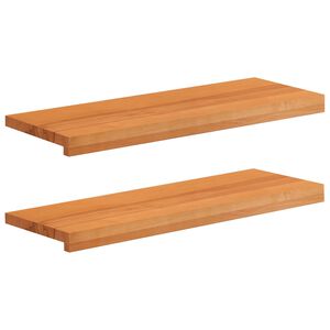 vidaXL Laiptų pakopos 2 vnt. 80 x 25 x 2 cm &Scaron;viesiai rudas
