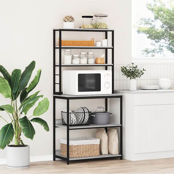 vidaXL Virtuvės lentyna Pilkas Sonoma 80 x 40 x 168 cm