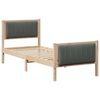 vidaXL Lovos rėmas ruda ir tamsiai pilka 75 x 190 cm Pu&scaron;ies masyvas