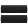 vidaXL Dvivietė sofa su pagalvėlėmis, juodos spalvos, 140cm, aksomas