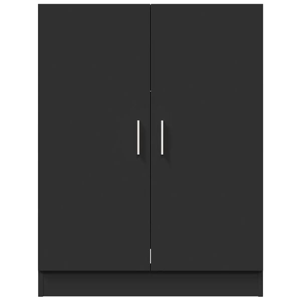 vidaXL Skalbimo mašinos spintelė, juodos spalvos, 71x71,5x91,5cm