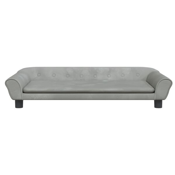 vidaXL Vaiki&scaron;ka sofa, &scaron;viesiai pilkos spalvos, 100x50x26cm, aksomas