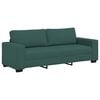 vidaXL Trivietė sofa, tamsiai žalia, 220x77x82 cm, audinys