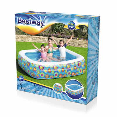 Bestway Vaikiškas pripučiamas baseinas, mėlynos spalvos, 229x152x56cm