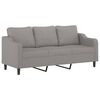 vidaXL Trivietė sofa su pagalvėmis, &scaron;viesiai pilka, 180cm, audinys