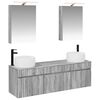 vidaXL Vonios spintos komplektas 5 pcs Pilka Sonoma 50 x 14,5 x 70 cm