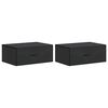 vidaXL Sieninis naktinis staliukas 2 pcs Juoda 49 x 34,5 x 20 cm