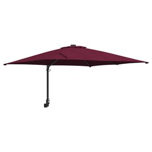 vidaXL Sodo skėtis Bordo raudona 248,5 x 247,5 x 160 cm