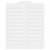 vidaXL varstomos durys su žaliuzėmis, 2 porų baltos spalvos 100x80 cm
