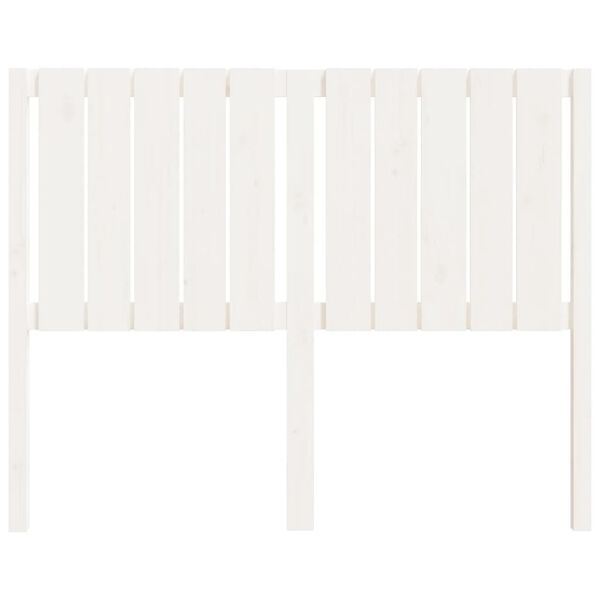 vidaXL Lovos galvūgalis, baltas, 125,5x4x100cm, pušies masyvas