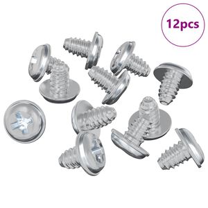 vidaXL Užrakto varžtai Paprastas 12 pcs Sidabro M4 x 5 mm Geležis