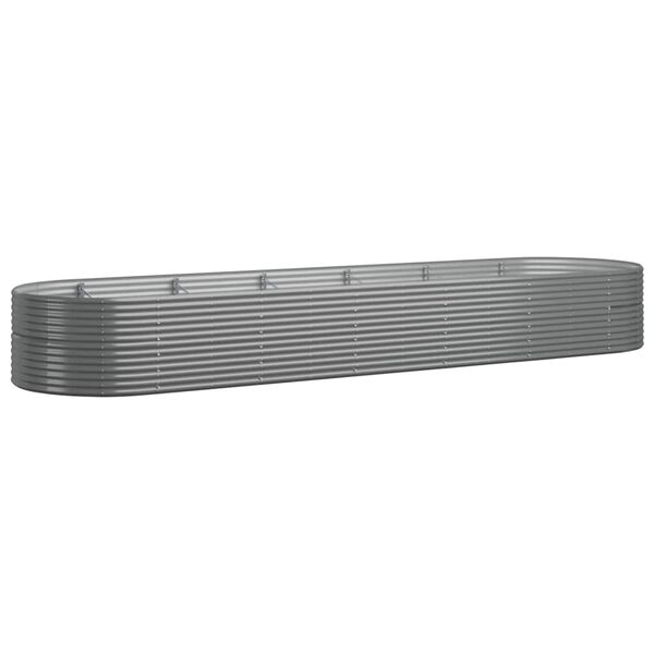 vidaXL Aukštas sodo lovelis, pilkas, 510x140x68cm, plienas