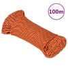vidaXL Valties virvė, oranžinės spalvos, 3mm, 100m, polipropilenas
