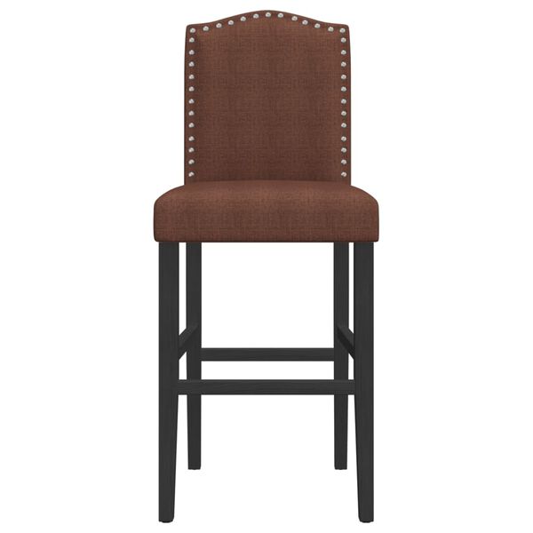 vidaXL Baro kėdės, 2vnt., kaučiukmedžio medienos masyvas ir audinys