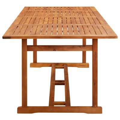 vidaXL Sodo valgomojo stalas, 220x90x75 cm, akacijos medienos masyvas