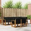 vidaXL Lauko sofos komplektas su pagalve 7 pcs Natūrali ir juoda