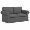 vidaXL Sofa 2 pcs Tamsiai pilka 155 x 82 x 80 cm audinys