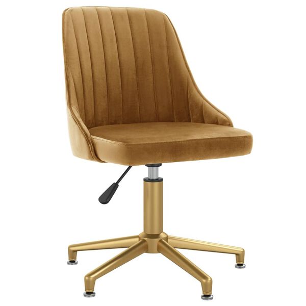 vidaXL Pasukama valgomojo kėdė, rudos spalvos, aksomas