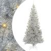 vidaXL Kalėdų eglutė su 300 LED s stovu Sidabro 240 cm PET
