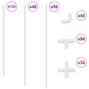 vidaXL PVC vamzdis 12 pcs Balta 12,2 x 1,8 x 500 mm Mterialpp ir PE