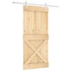 vidaXL Slankios durys Natūrali ir Balta 95 x 210 cm