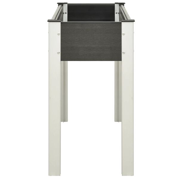 vidaXL Auk&scaron;tas sodo lovelis, pilkos spalvos, 120x40x75cm, WPC