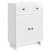 vidaXL Kabalas Itin blizgi balta 66 x 34,5 x 90 cm Apdirbta mediena