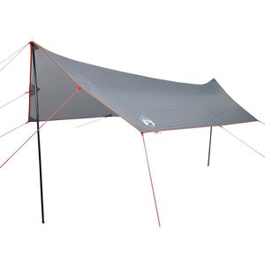 vidaXL Stovyklavimo tentas, pilkas ir oranžinės, 460x305x210 cm