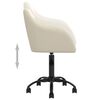 vidaXL Pasukama valgomojo kėdė, kreminės spalvos, aksomas (330666)