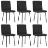vidaXL valgomojo kėdės, 6vnt., juodos spalvos, dirbtinė oda