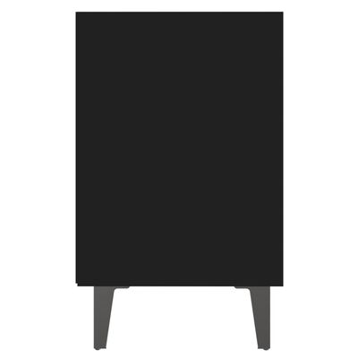 vidaXL Naktinės spintelės su kojelėmis, 2vnt., juodos, 40x30x50cm