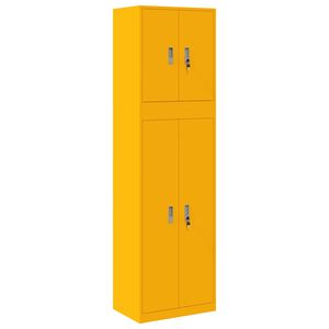 vidaXL Oppbevaringsskap 2 vnt. Garstyčių geltona 60 x 40 x 210 cm
