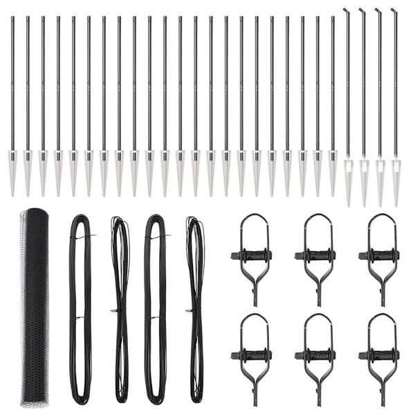 vidaXL Tvorelės stulpas Pilka 50 x 1,4 m (25 mm tinklas)