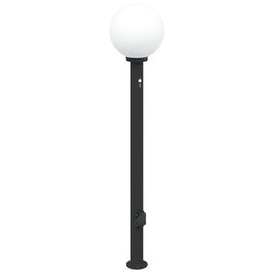 vidaXL Apsauginis &scaron;viestuvas su jutikliu ir lizdu, 120 cm, juodas, IP44