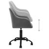 vidaXL Pasukamos valgomojo kėdės, 4vnt., &scaron;viesiai pilkos, audinys