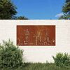 vidaXL Sodo sienos dekoracija, 105x55cm, corten plienas, panorama