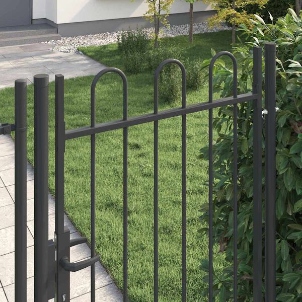 vidaXL Tvora vartai Pilka 100 x 175 cm Pudruota plienas