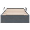vidaXL Otomano lovos rėmas Tamsiai pilka 90 x 200 cm Aksomas
