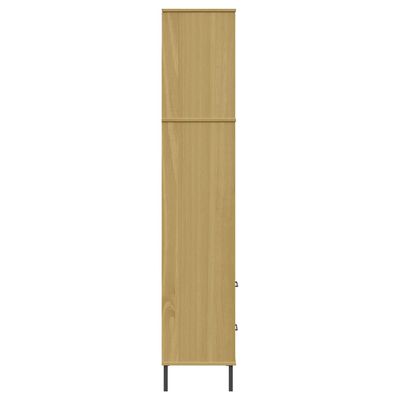 vidaXL Knygų spinta su 2 stalčiais, ruda, 60x35x180cm, mediena, OSLO