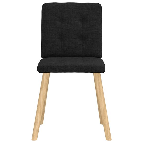 vidaXL Valgomojo kėdės, 2vnt., juodos spalvos, audinys