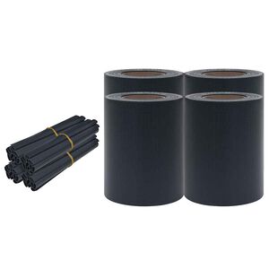 vidaXL Privatumo suteikiančios pertvaros, 4vnt., pilkos, 35x0,19m, PVC