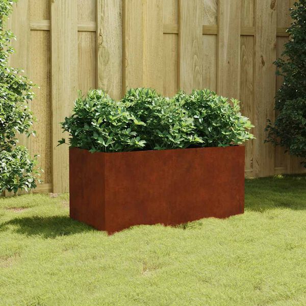 vidaXL Lovelis, 80x40x40cm, Corten plienas