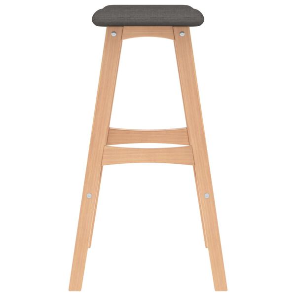 vidaXL Baro taburetės, 2vnt., tamsiai pilkos spalvos, audinys