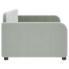 vidaXL Sofa, šviesiai pilkos spalvos, 90x200cm, aksomas
