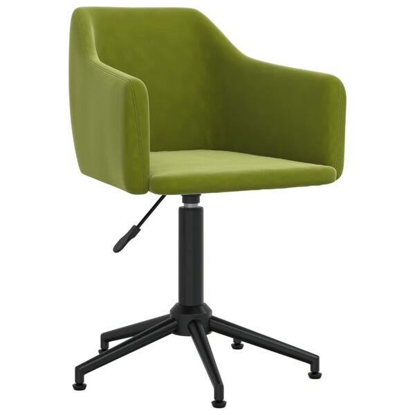 vidaXL Pasukama valgomojo kėdė, &scaron;viesiai žalios spalvos, aksomas