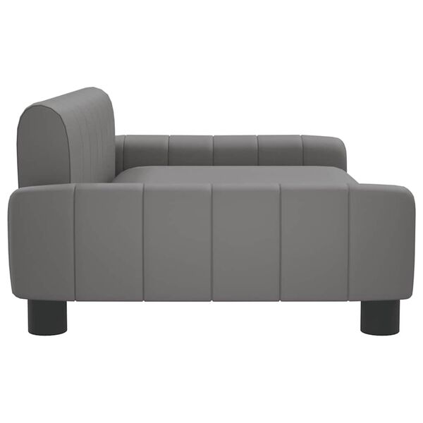 vidaXL Vaiki&scaron;ka sofa, pilkos spalvos, 90x53x30cm, dirbtinė oda