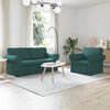 vidaXL Sofa 2 pcs Tamsiai žalia 175 x 82 x 80 cm audinys