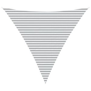 vidaXL Saulės burė &Scaron;viesiai pilka ir balta. 5 x 5 x 5 m