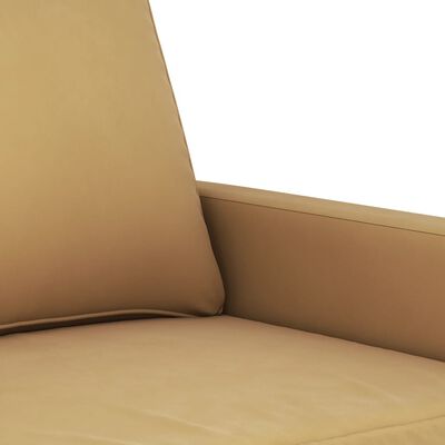 vidaXL Sofos komplektas su pagalvėmis, 3 dalių, rudas, aksomas